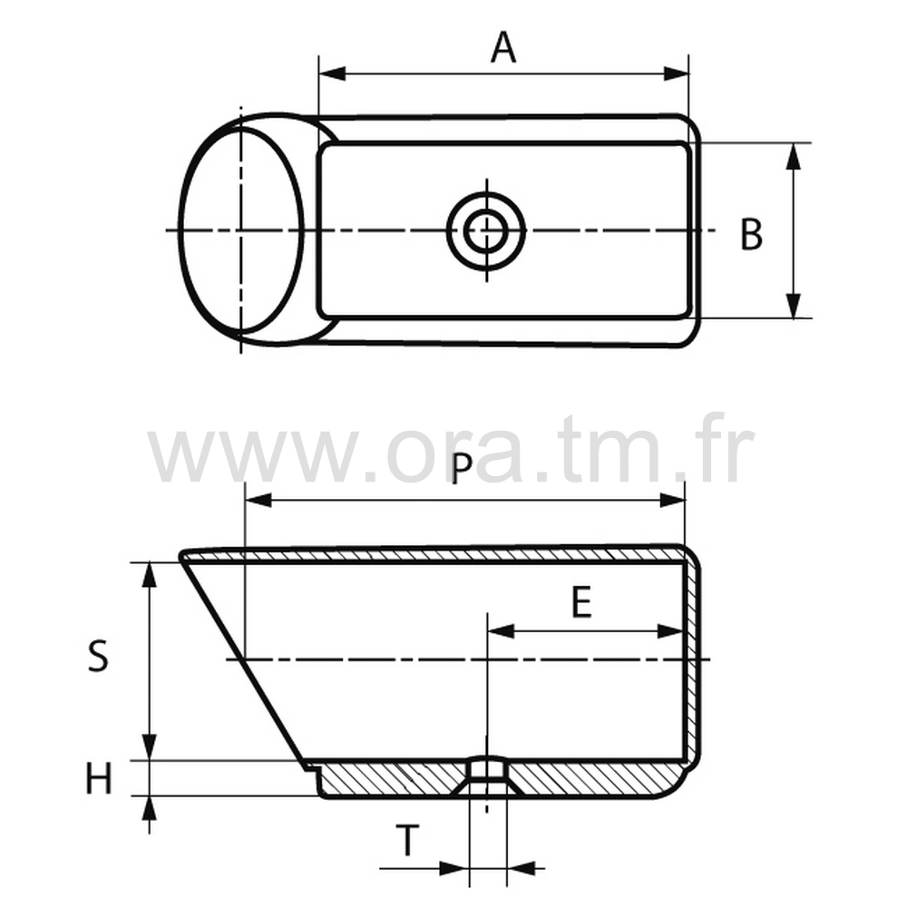 ESY - EMBOUT TRAINEAU - TUBE CYLINDRIQUE